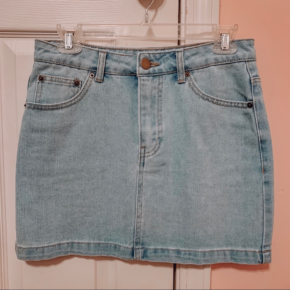 Denim mini skirt